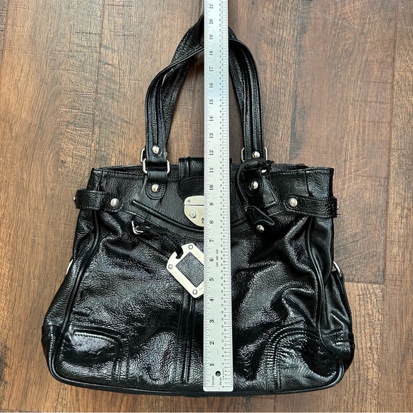 VIA REPUBBLICA black patent leather bag, made in Italy - Picture 11 of 12